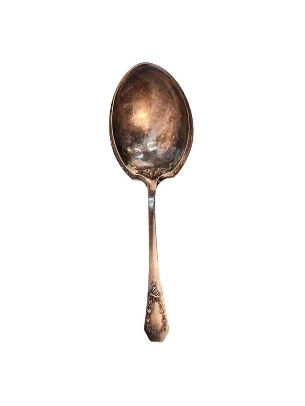 Holmes & Edwards Silver Plated Floral Serving Spoon Large